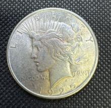 1925 Silver Peace Dollar 90% Silver Coin 0.94 Oz
