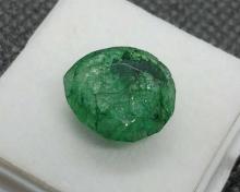 Pear Cut Green Emerald Gemstone 5.40ct
