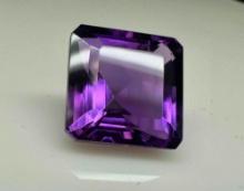 15.5ct Square Cut Amethyst Gemstone