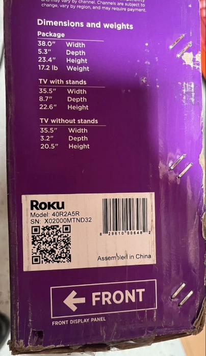 Roku 40" Select Series 1080p Full HD Smart RokuTV with Voice Remote, Bright Picture, Customizable
