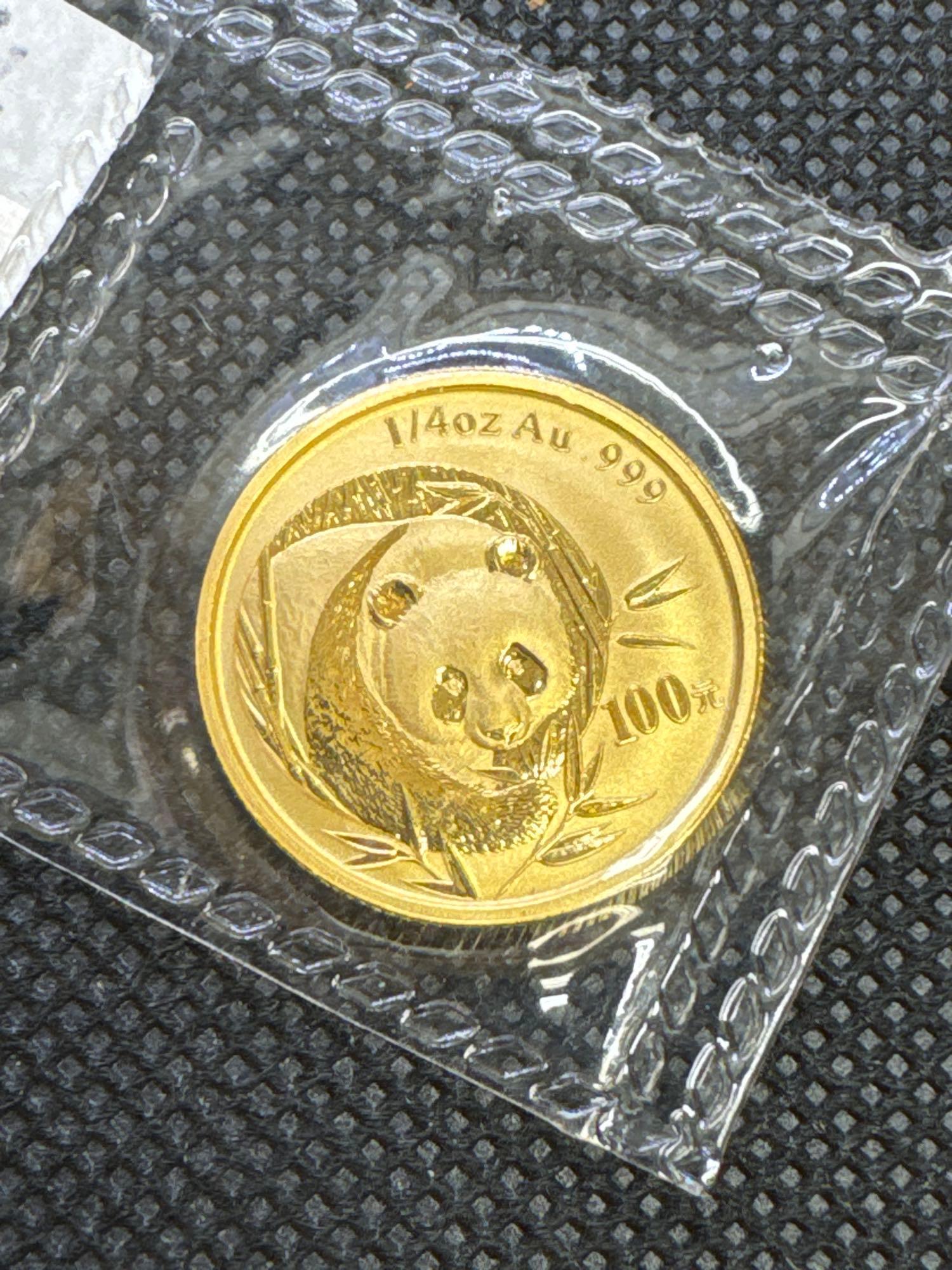 2003 1/4 Oz 999 Fine Gold Panda Bullion Coin