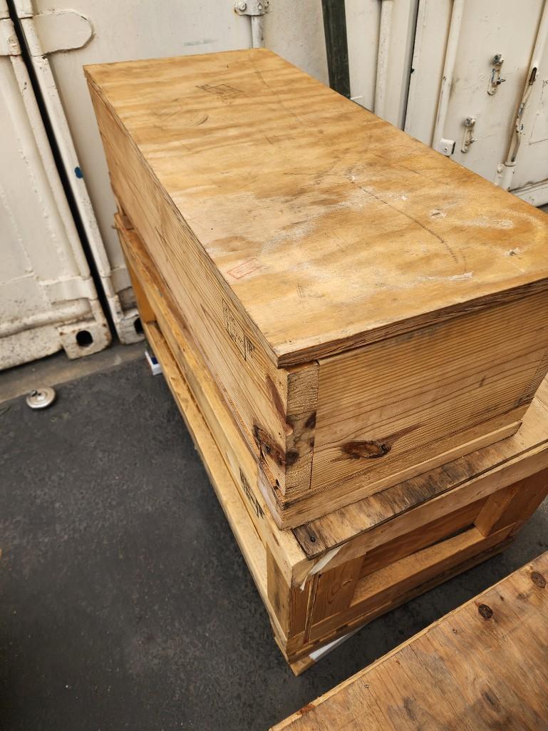 Wood Lot Work Table Crates File Cabinets