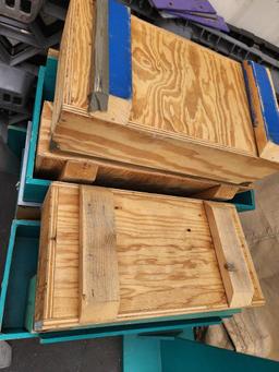 wood Lot Empty Crates saw horse