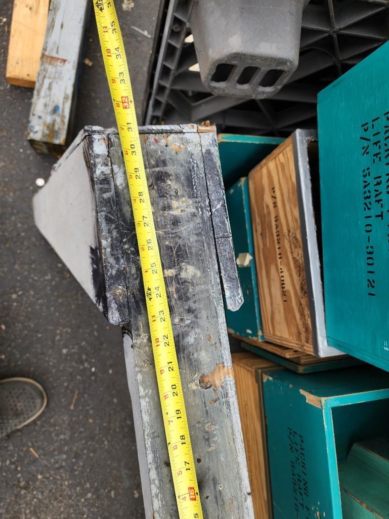 wood Lot Empty Crates saw horse