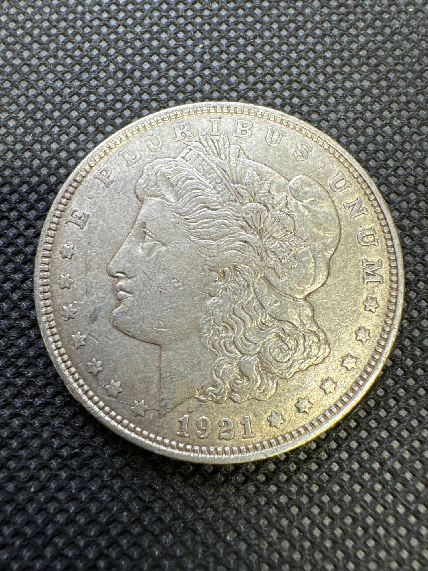 3x 1921-D Morgan Silver Dollar 90% Silver Coins