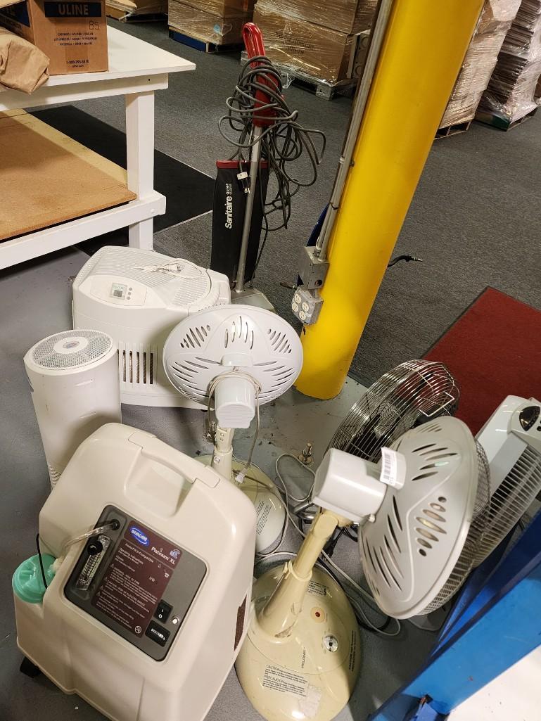 Floor Fan Lot - various models invacare platinum xl sanitaire vacuum etc