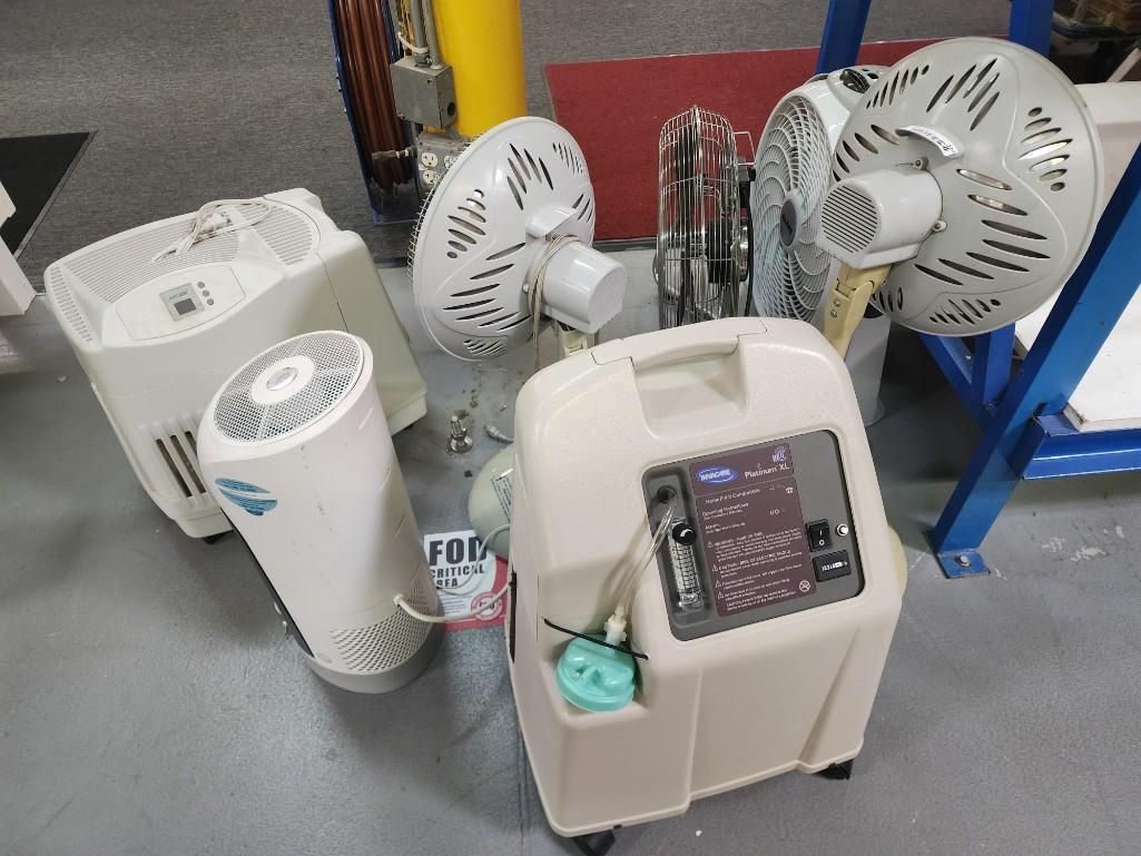 Floor Fan Lot - various models invacare platinum xl sanitaire vacuum etc
