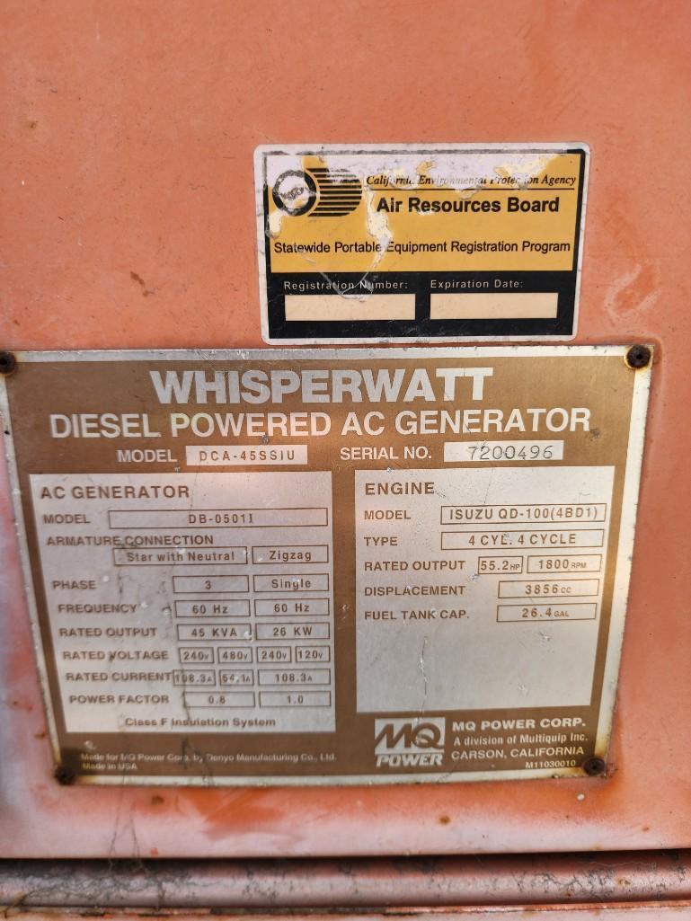 Whisper.watt diesel powered ac generator