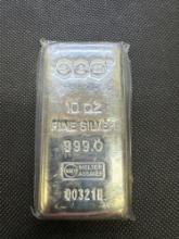 SAM 10 Ounce 999 Fine Silver Bullion Bar