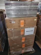 Pallet of Murdock olive drab polypropylene webbing