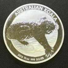 2012 10 Oz Australian Koala .999 Fine Silver Bullion Coin
