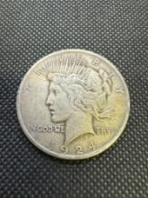 1924 Silver Peace Dollar 90% Silver Coin