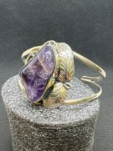 Navajo Silver amethyst Bracelet