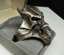 925 Sterling Silver Vampire Demon Ring Sz.13 25.5g