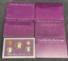 6x United States Mint Proof Set 1990-1993
