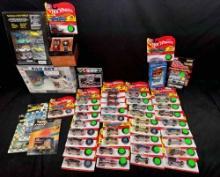 Large Lot Vintage Hotwheels Cars, Watch NASCAR Mugs and Playing Cards