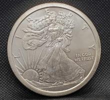 5 Troy Ounce .999 Fine Silver Walking liberty Silver Round Coin