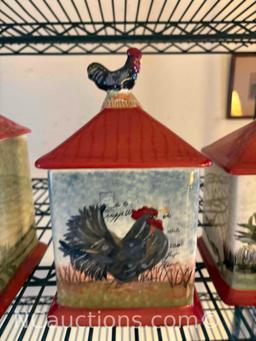 set a 4 Susan winget ceramic flour jars