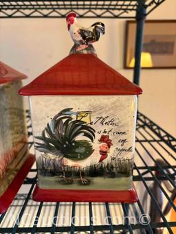 set a 4 Susan winget ceramic flour jars
