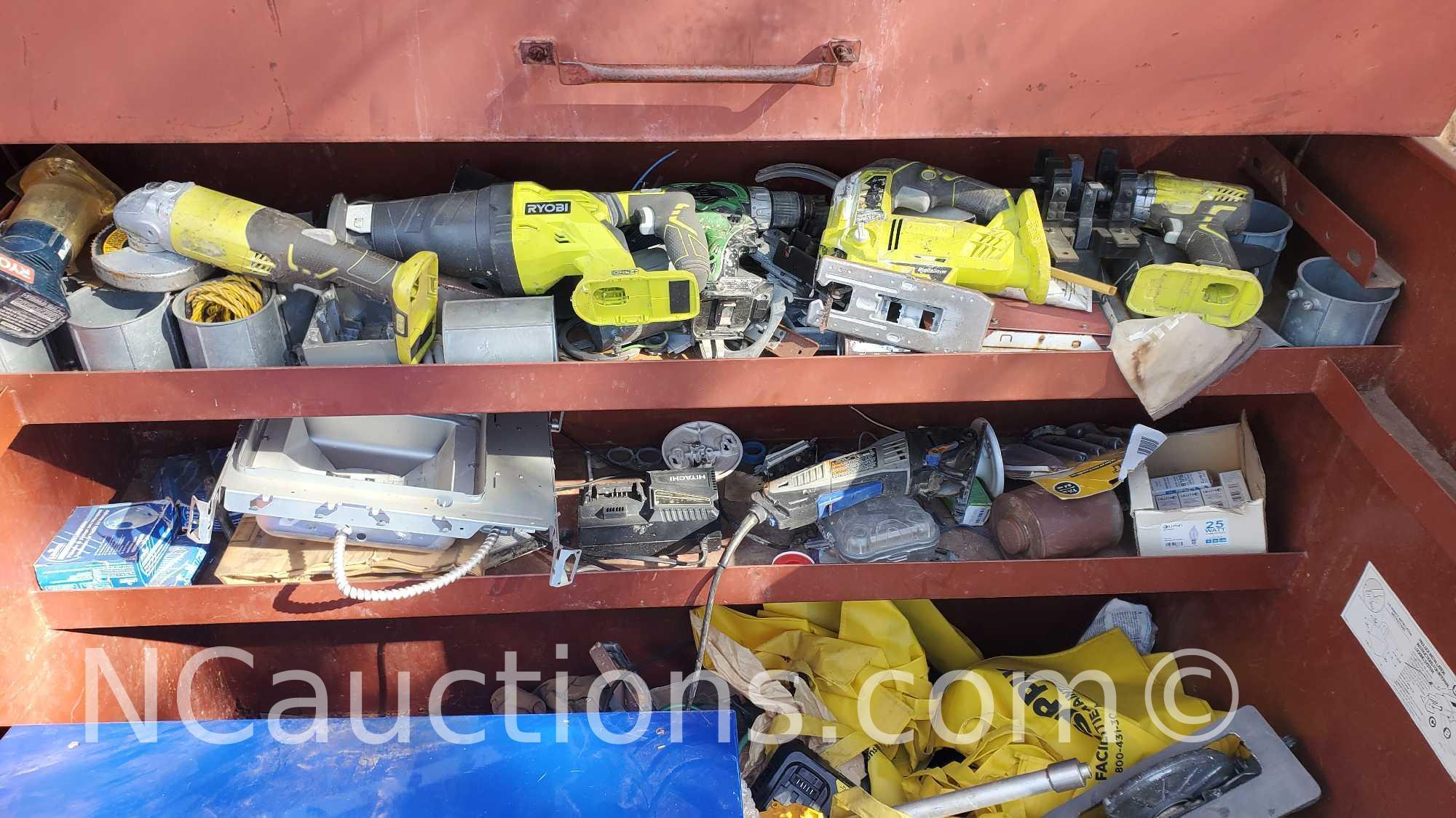 JoBox large locking toolbox gangbox and contents