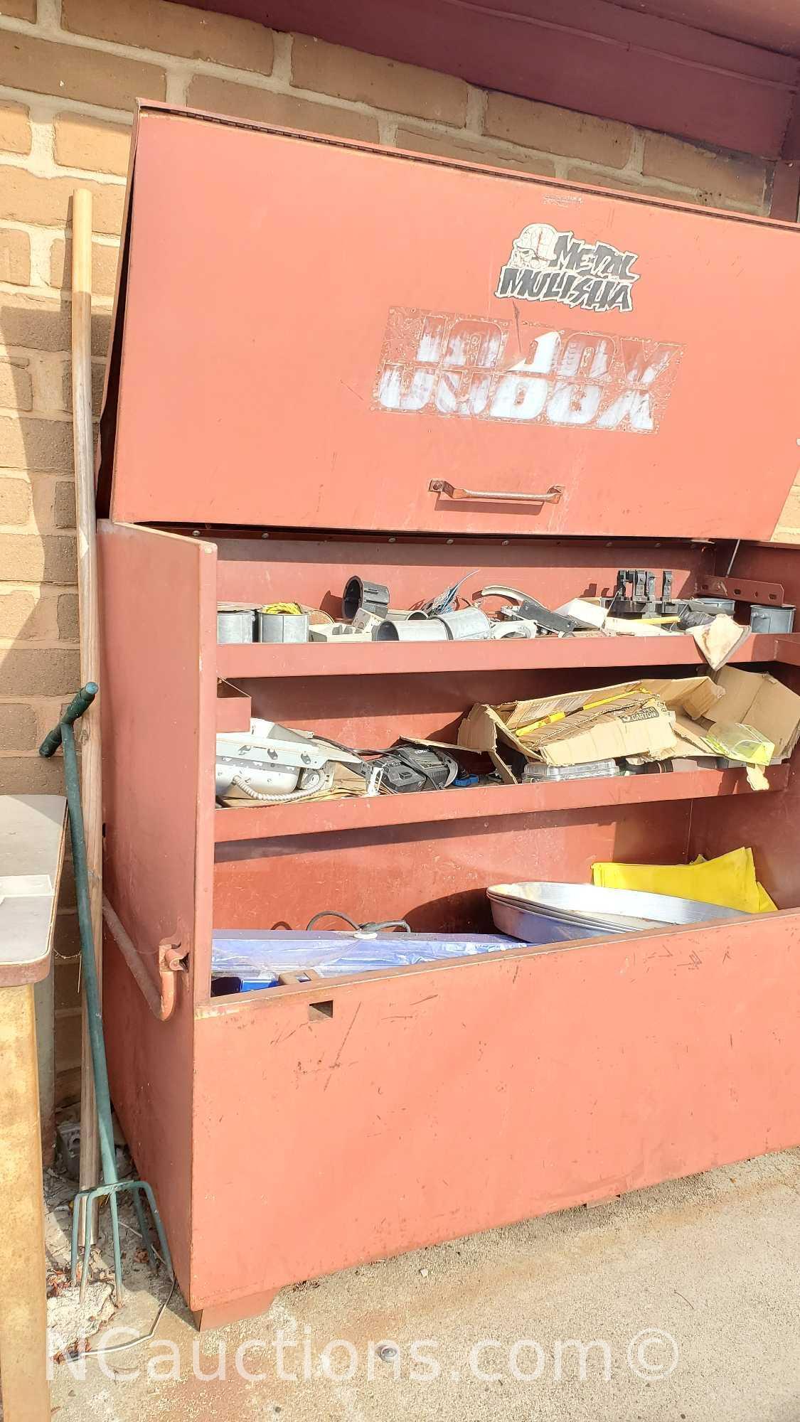 JoBox large locking toolbox gangbox and contents