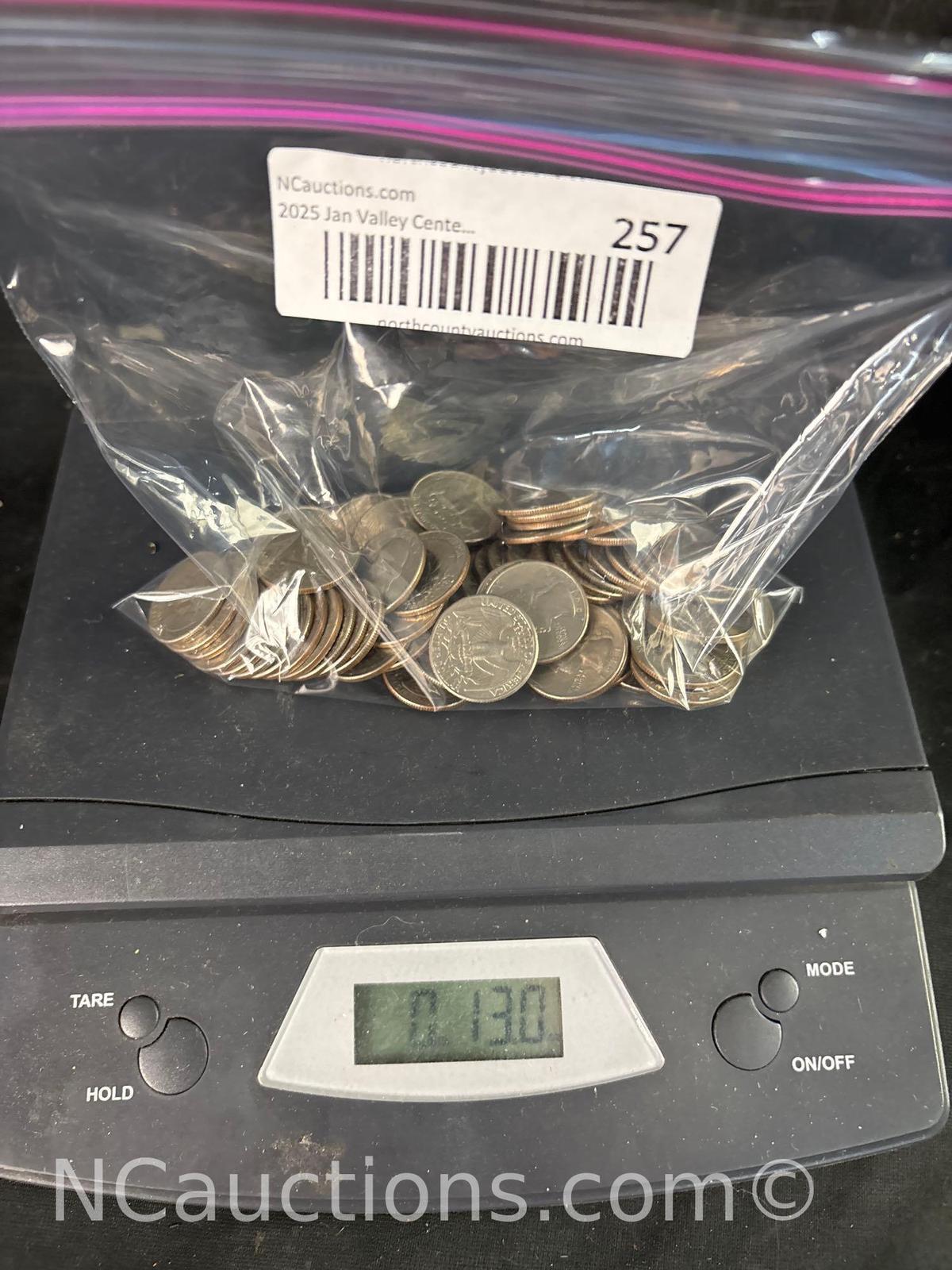 13 oz of US quarters