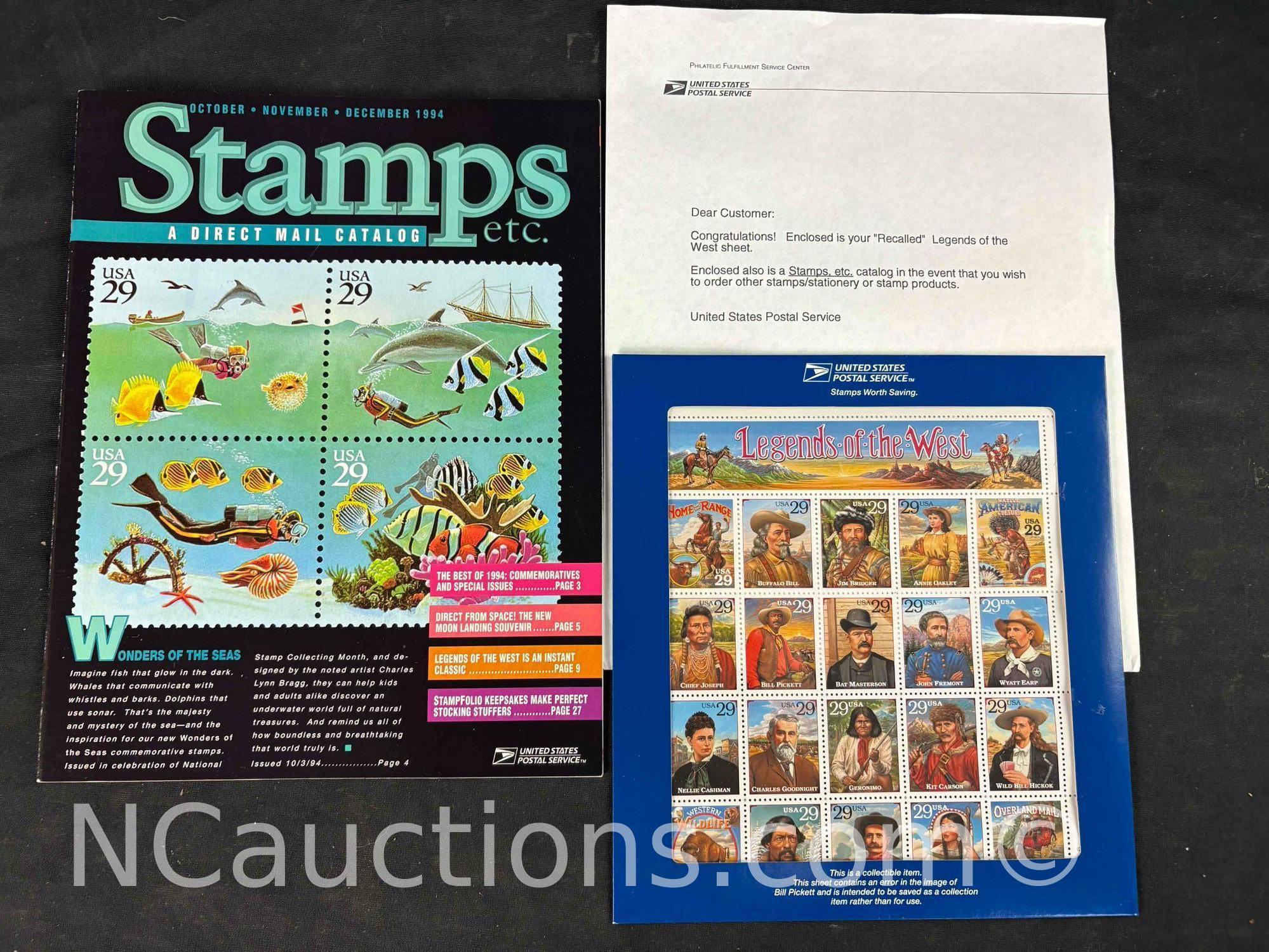 legends of the West commemorative stamps