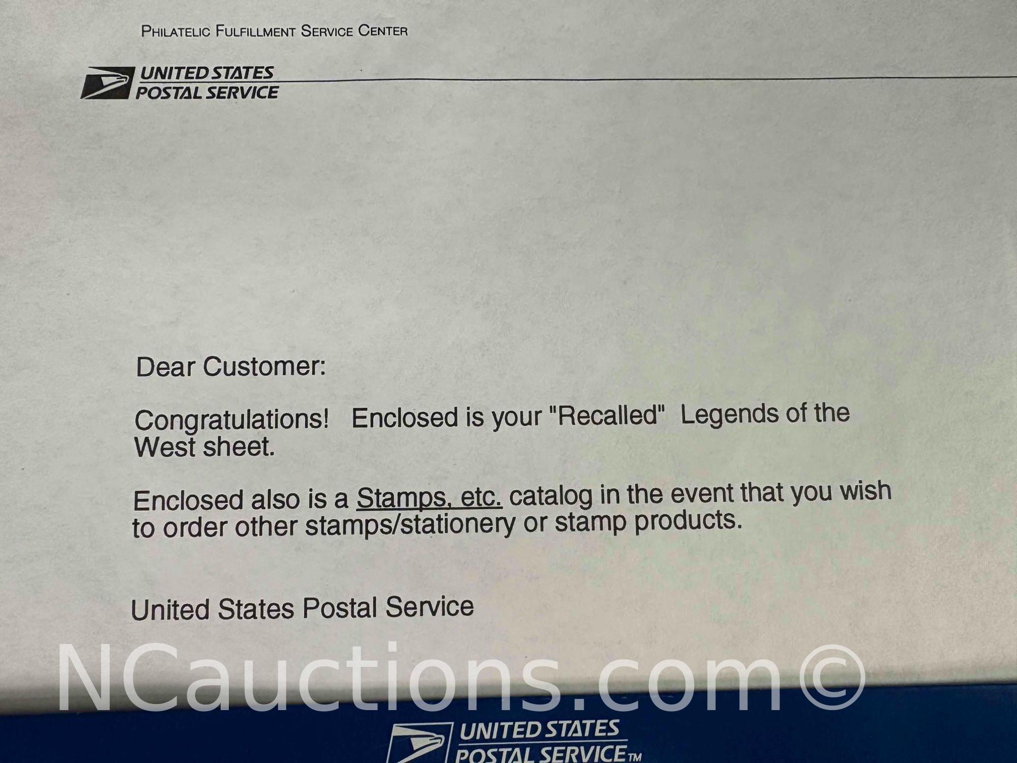 legends of the West commemorative stamps