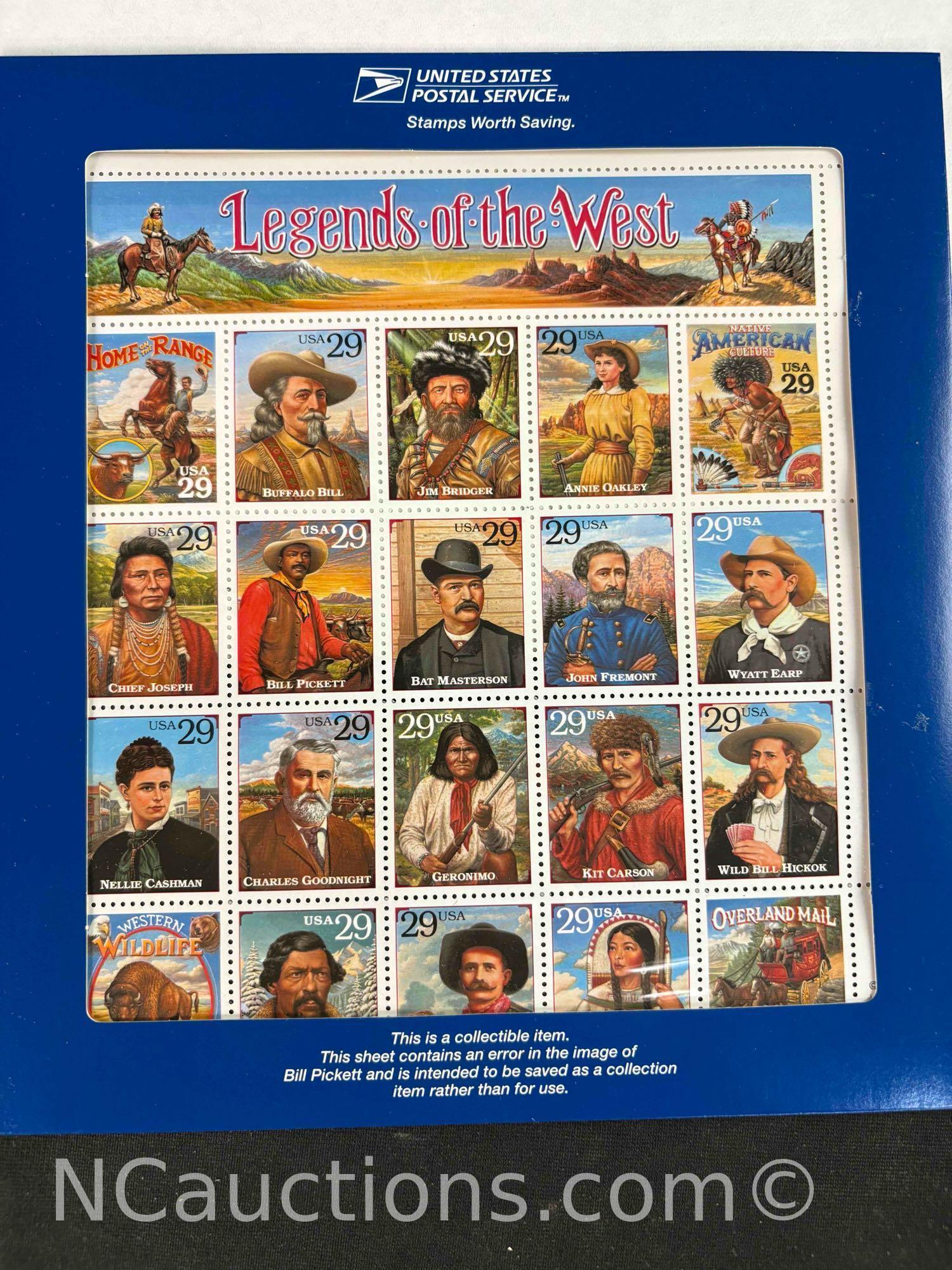 legends of the West commemorative stamps