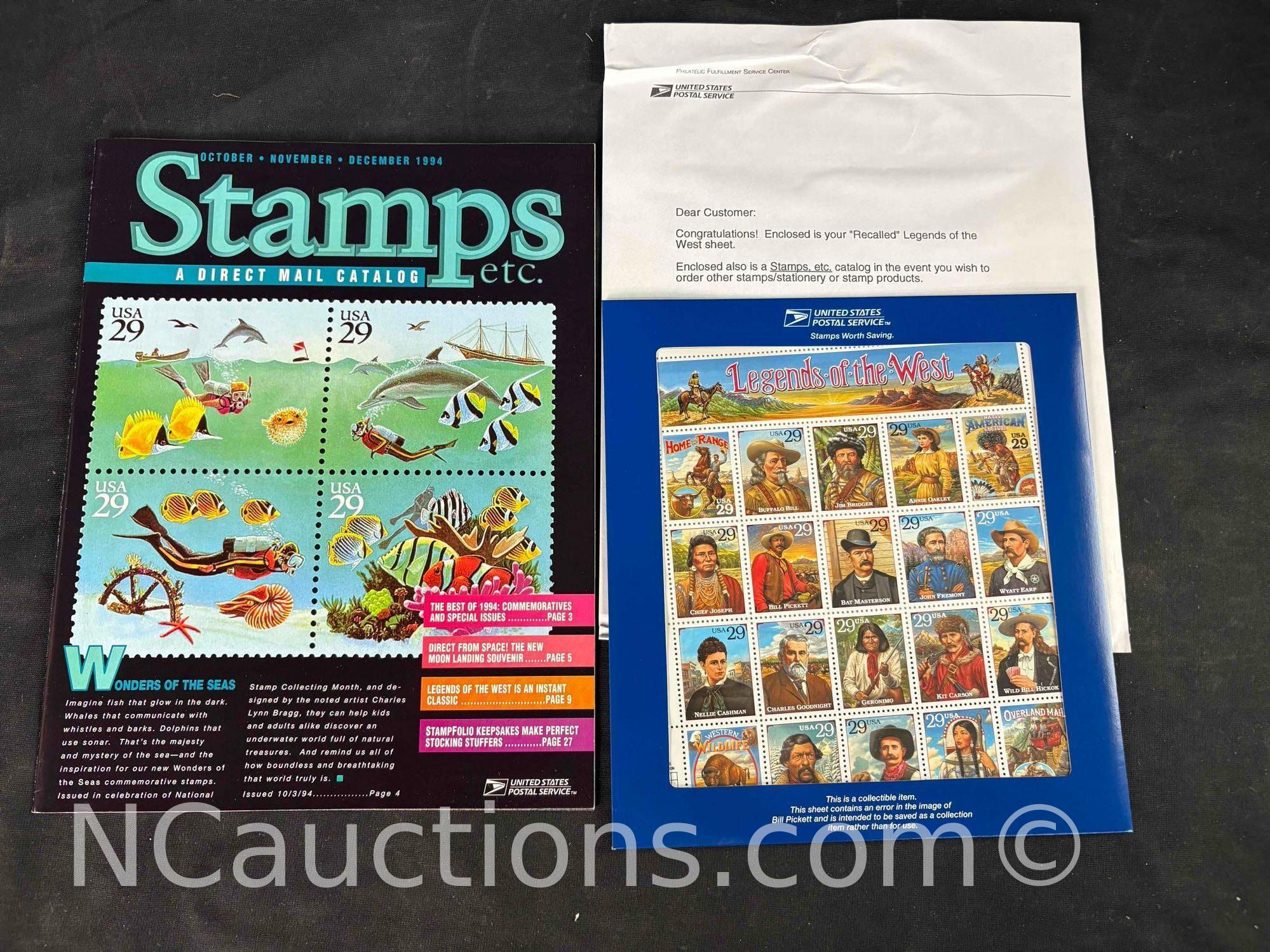 legends of the West commemorative stamps