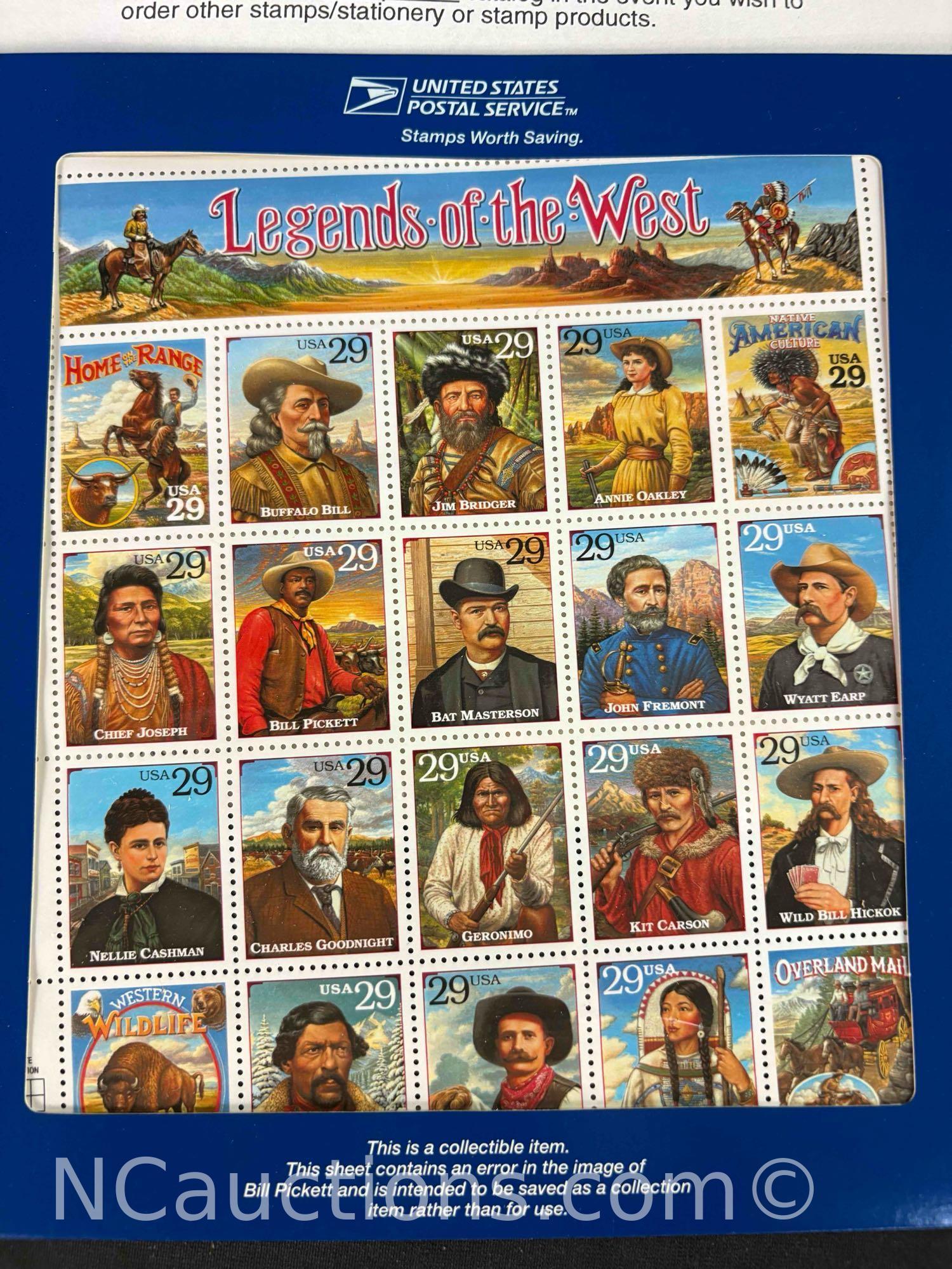 legends of the West commemorative stamps