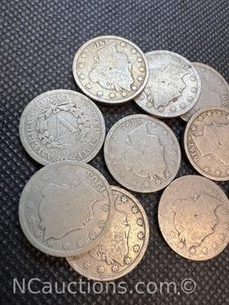 Liberty Nickels Mixed Dates 61.88 Grams