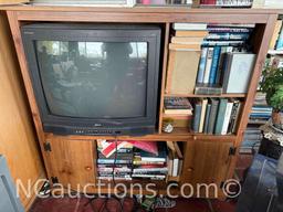 Entertainment Center with TV and Contents