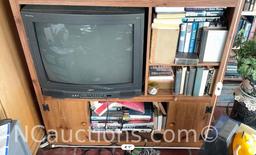 Entertainment Center with TV and Contents