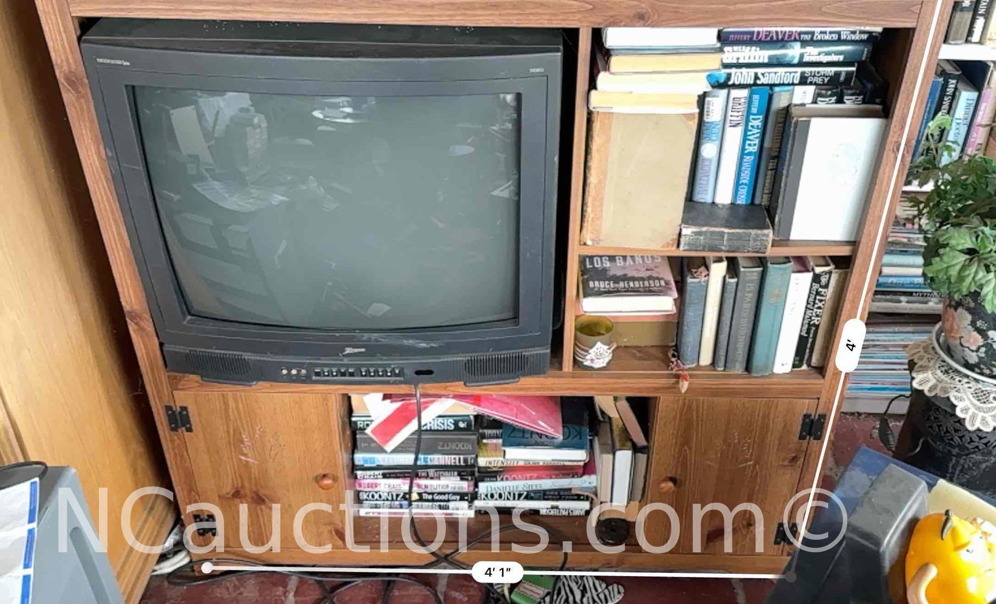 Entertainment Center with TV and Contents