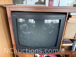 Entertainment Center with TV and Contents