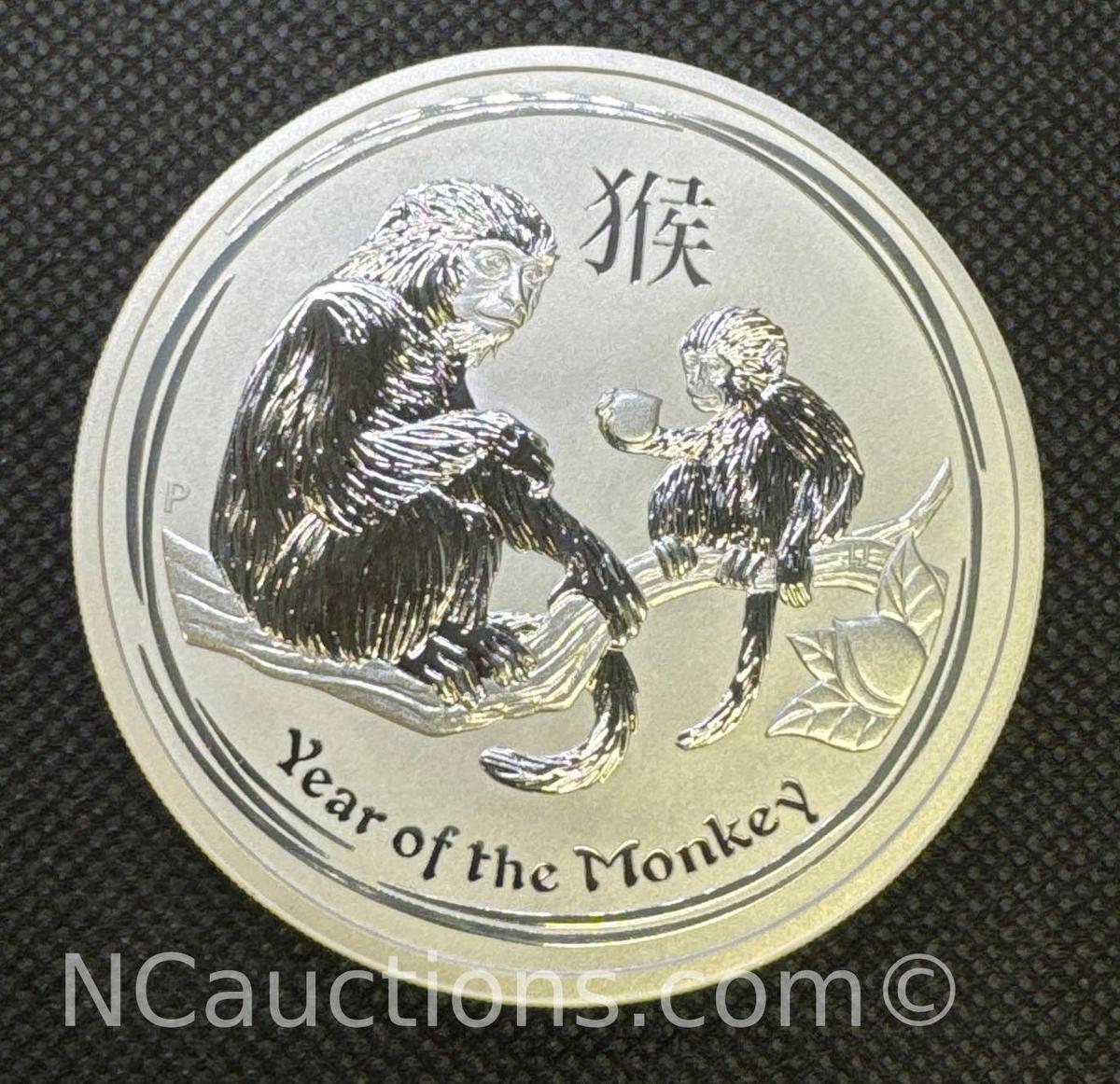 2016 Australia Year Of The Monkey 5 Troy Oz Fine Silver Bullion Coin loc 92069