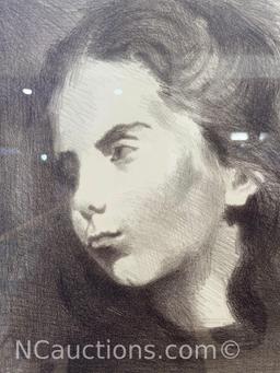 Raphael Soyer - ANTIQUE HAND SIGNED AND FRAMED Print