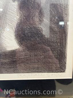 Raphael Soyer - ANTIQUE HAND SIGNED AND FRAMED Print