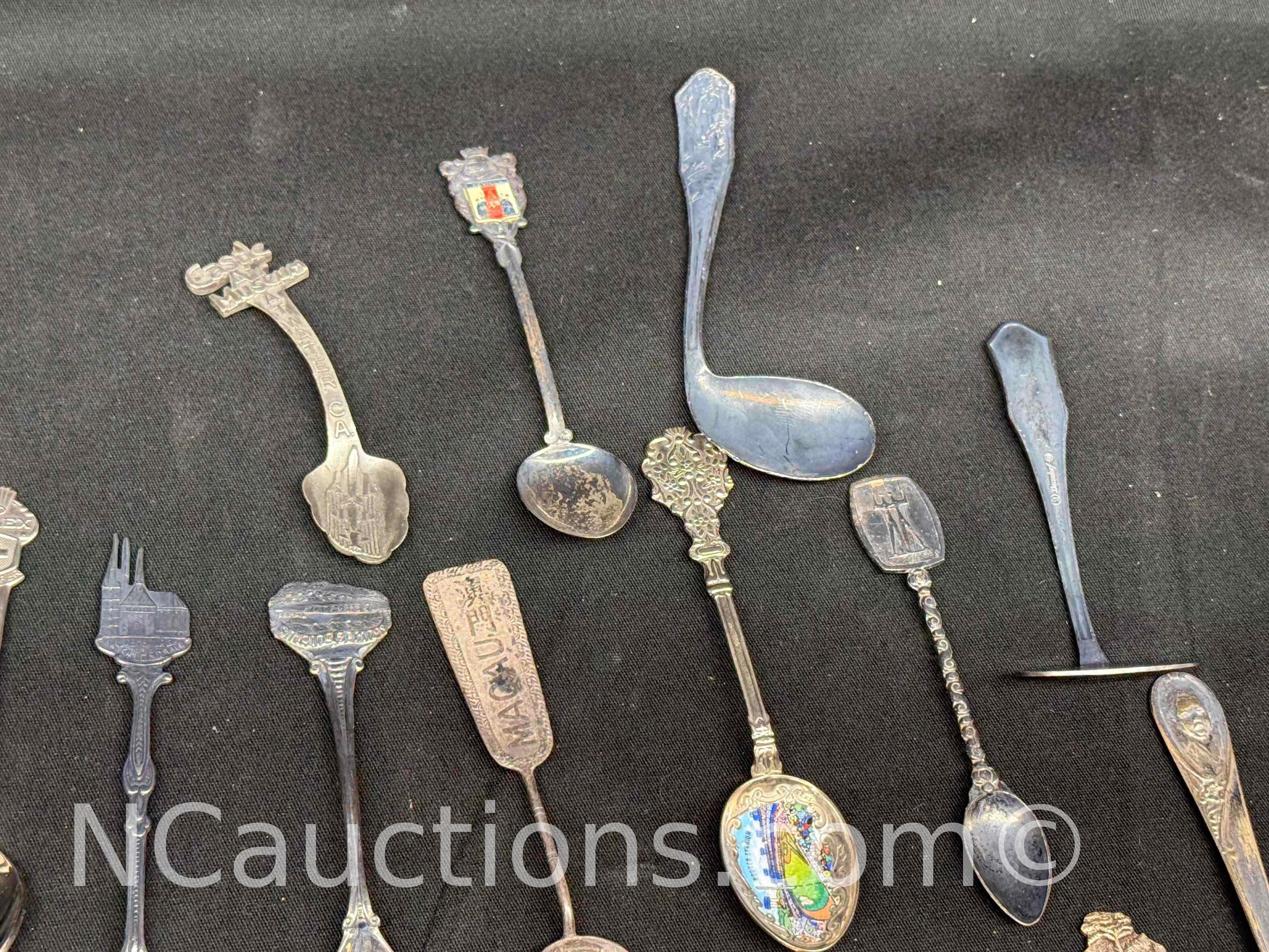 Approximately 45 Collectable Spoons