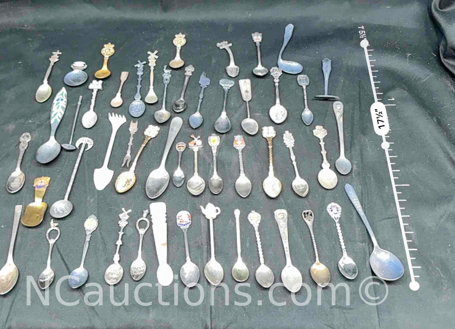 Approximately 45 Collectable Spoons