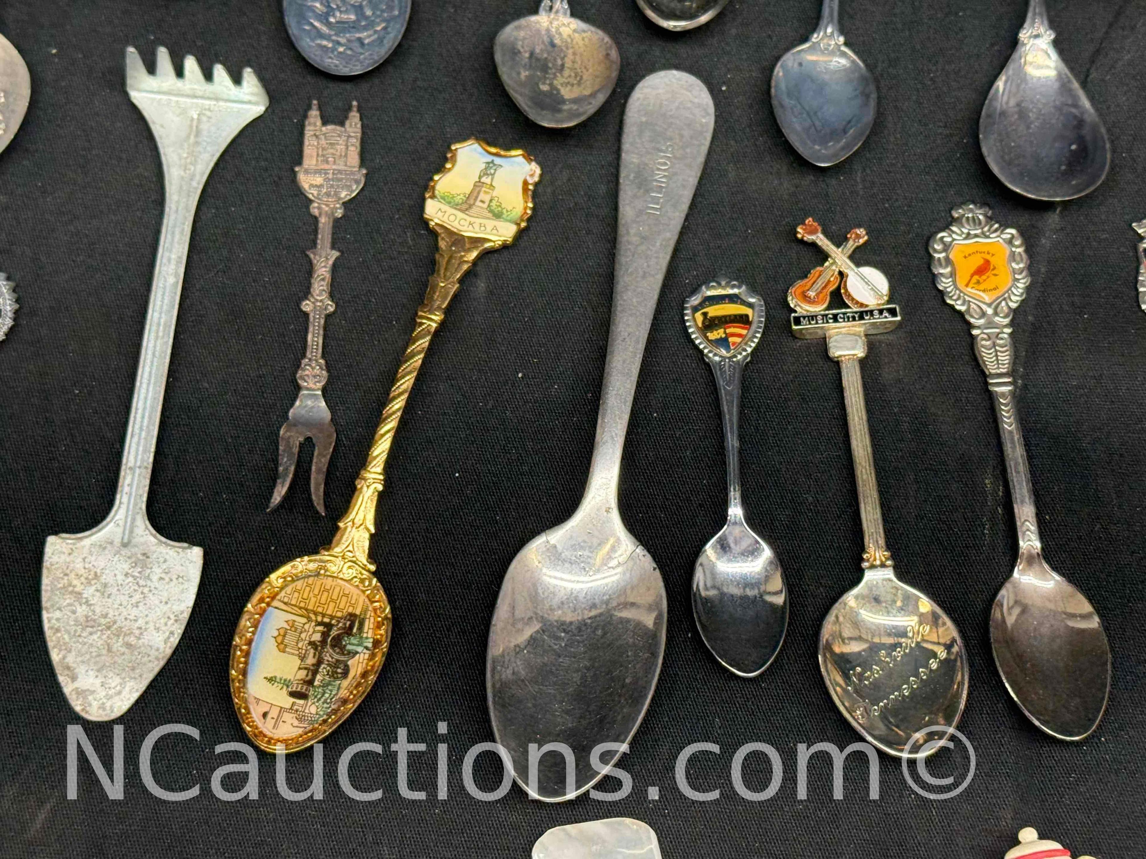 Approximately 45 Collectable Spoons