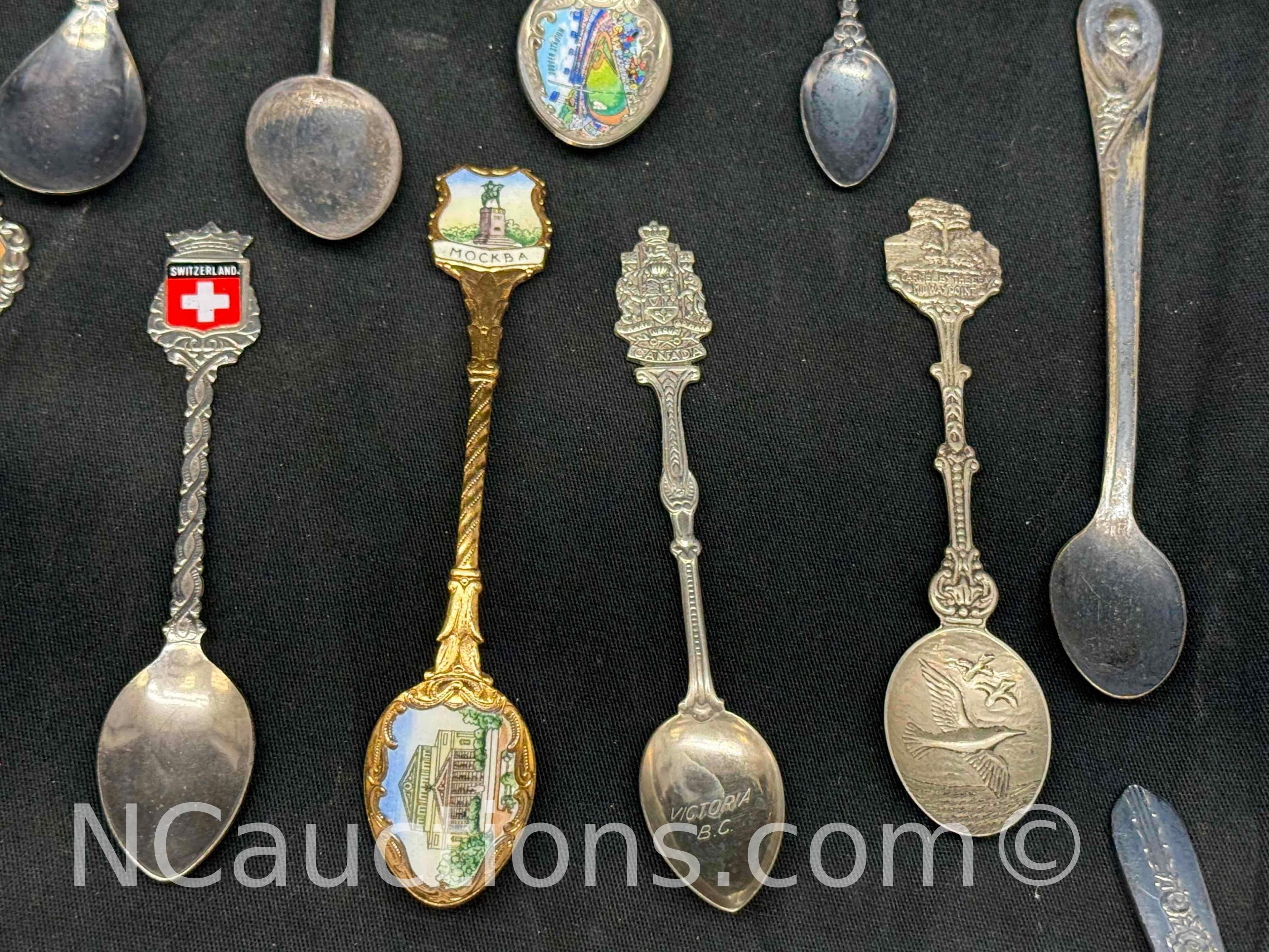 Approximately 45 Collectable Spoons