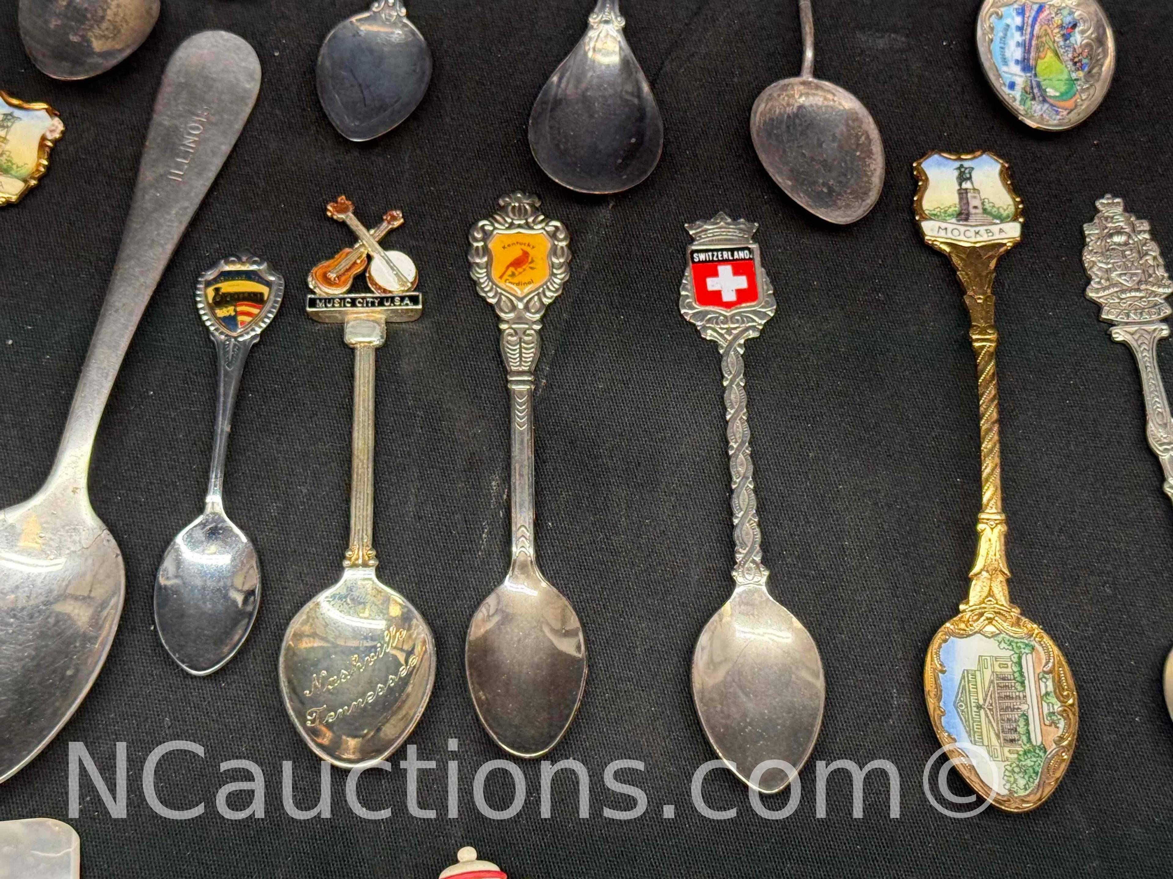 Approximately 45 Collectable Spoons