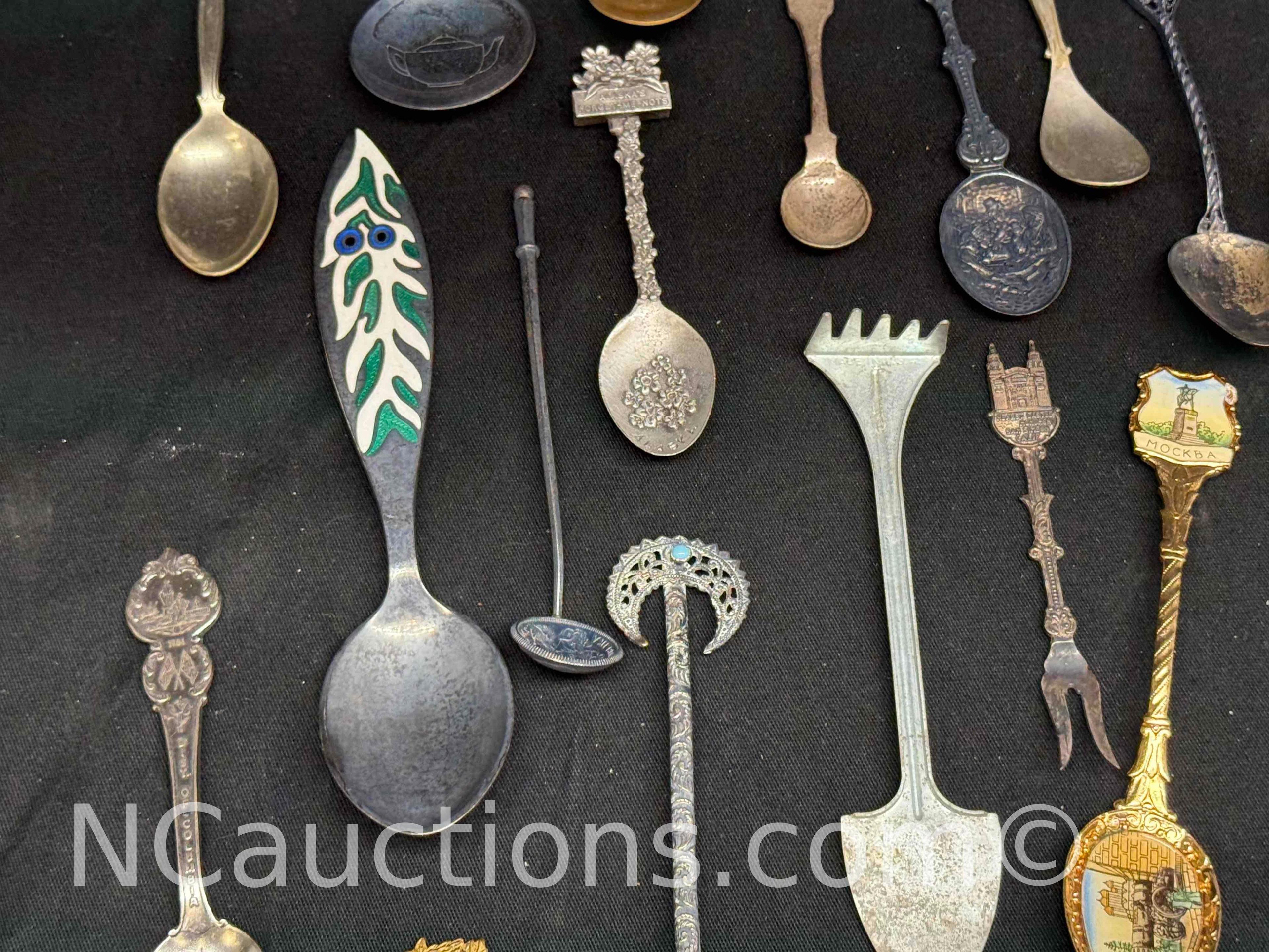 Approximately 45 Collectable Spoons