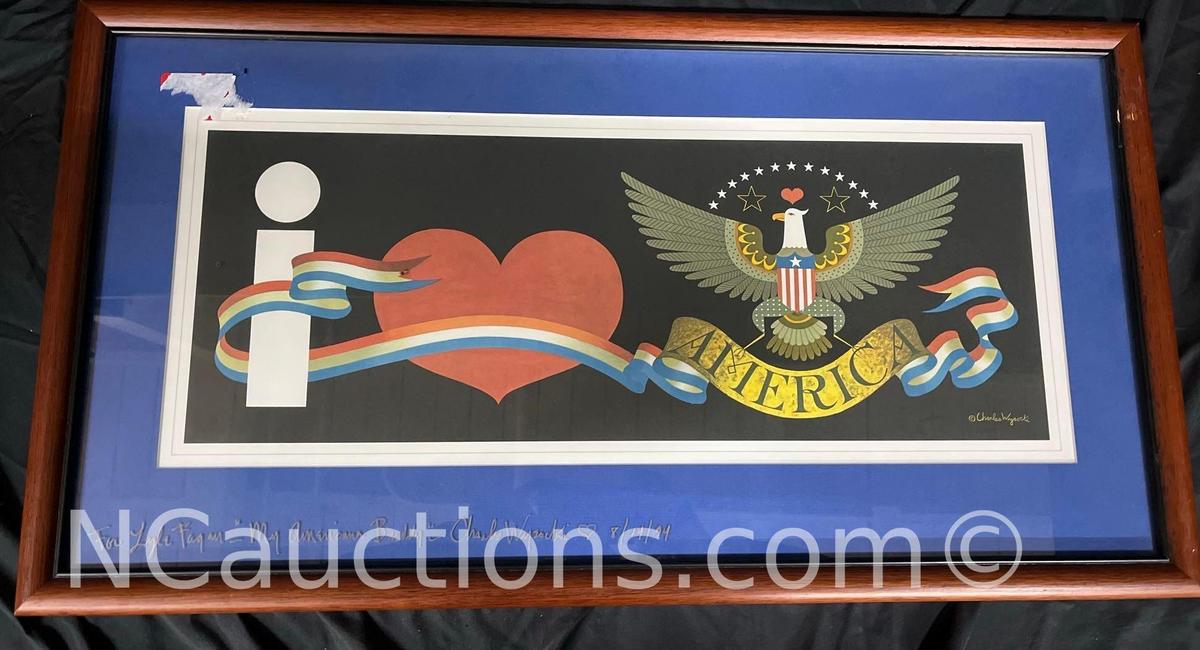 Signed Charles Wysocki I love America