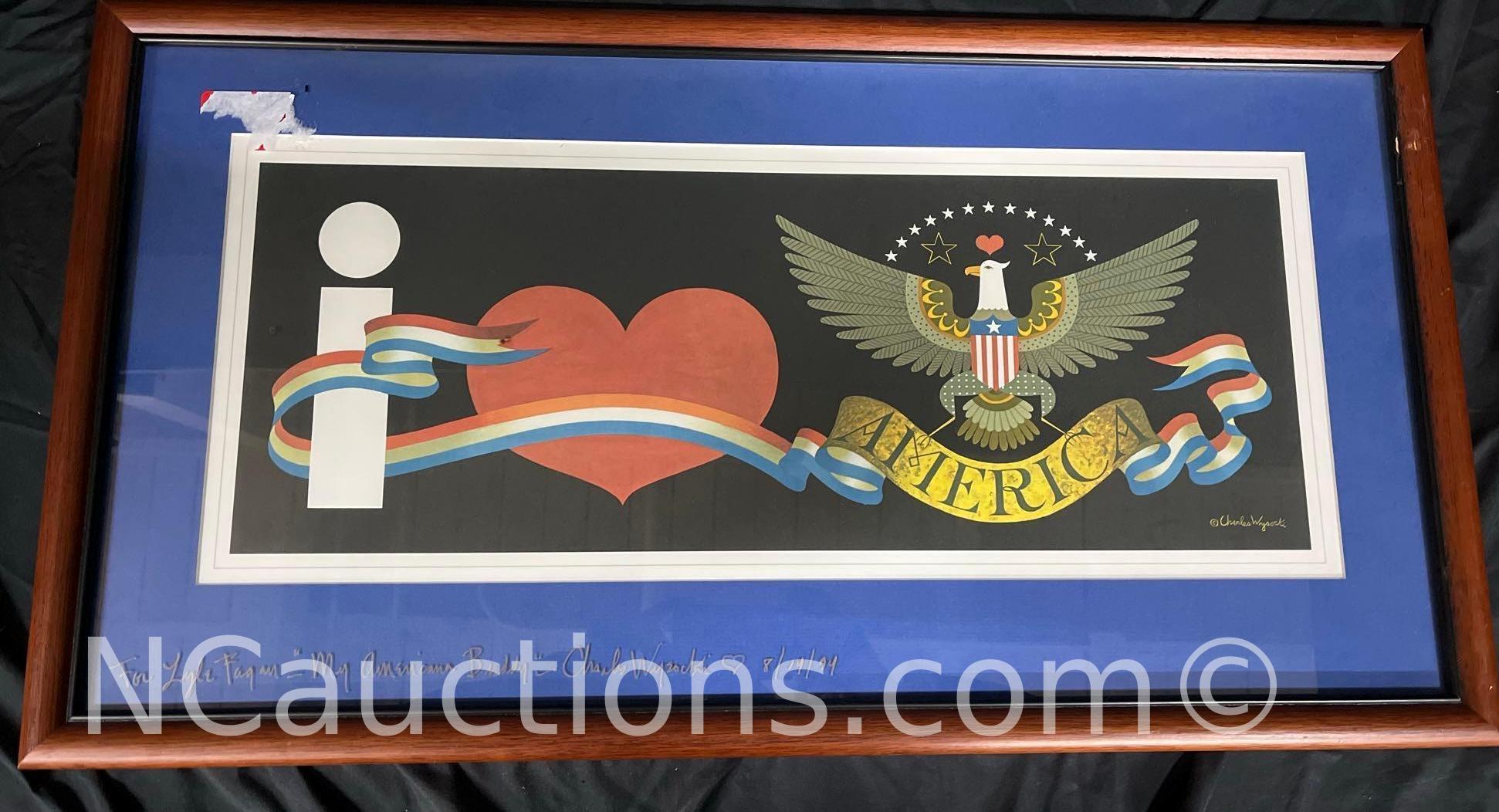 Signed Charles Wysocki I love America