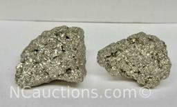 Pair of Pyrite Mineral Specimens 195g Total