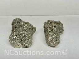 Pair of Pyrite Mineral Specimens 195g Total