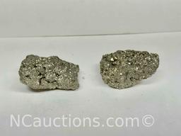 Pair of Pyrite Mineral Specimens 195g Total
